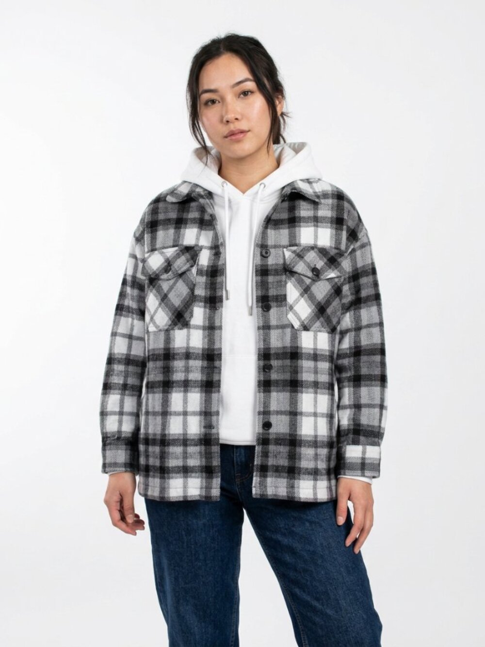DEX Flannel Black and White Jacket